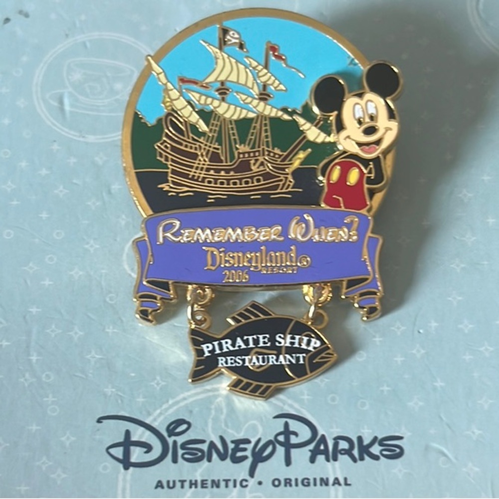 Disney Parks Disneyland Mickey Mouse Remember When Pirate Ship Restaurant LE Pin
